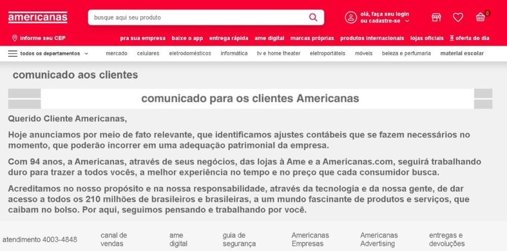 Diretores da Americanas venderam ações meses antes da revelação do rombo de R$ 20 bilhões