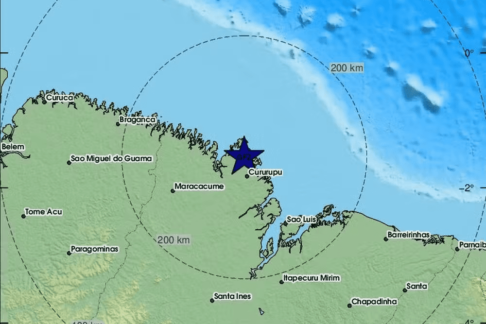 Tremor de terra de 4,7 na escala Richter sacode Cururupu, Maranhão